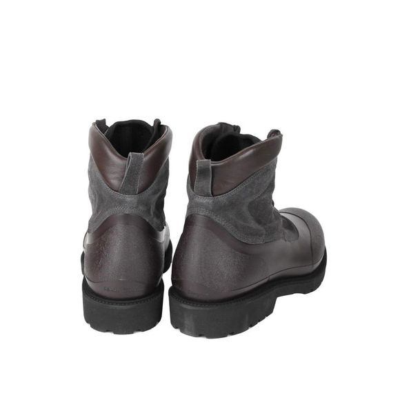 Salvatore Ferragamo Men's Forest Dark Silver Rubber Suede Ankle Boots 656783 (11 - Picture 4 of 7